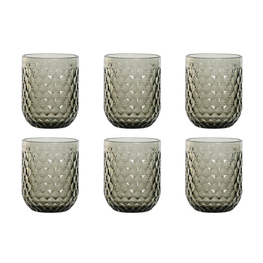 Set de Vasos Home ESPRIT Gris Cristal 240 ml (6 Unidades)